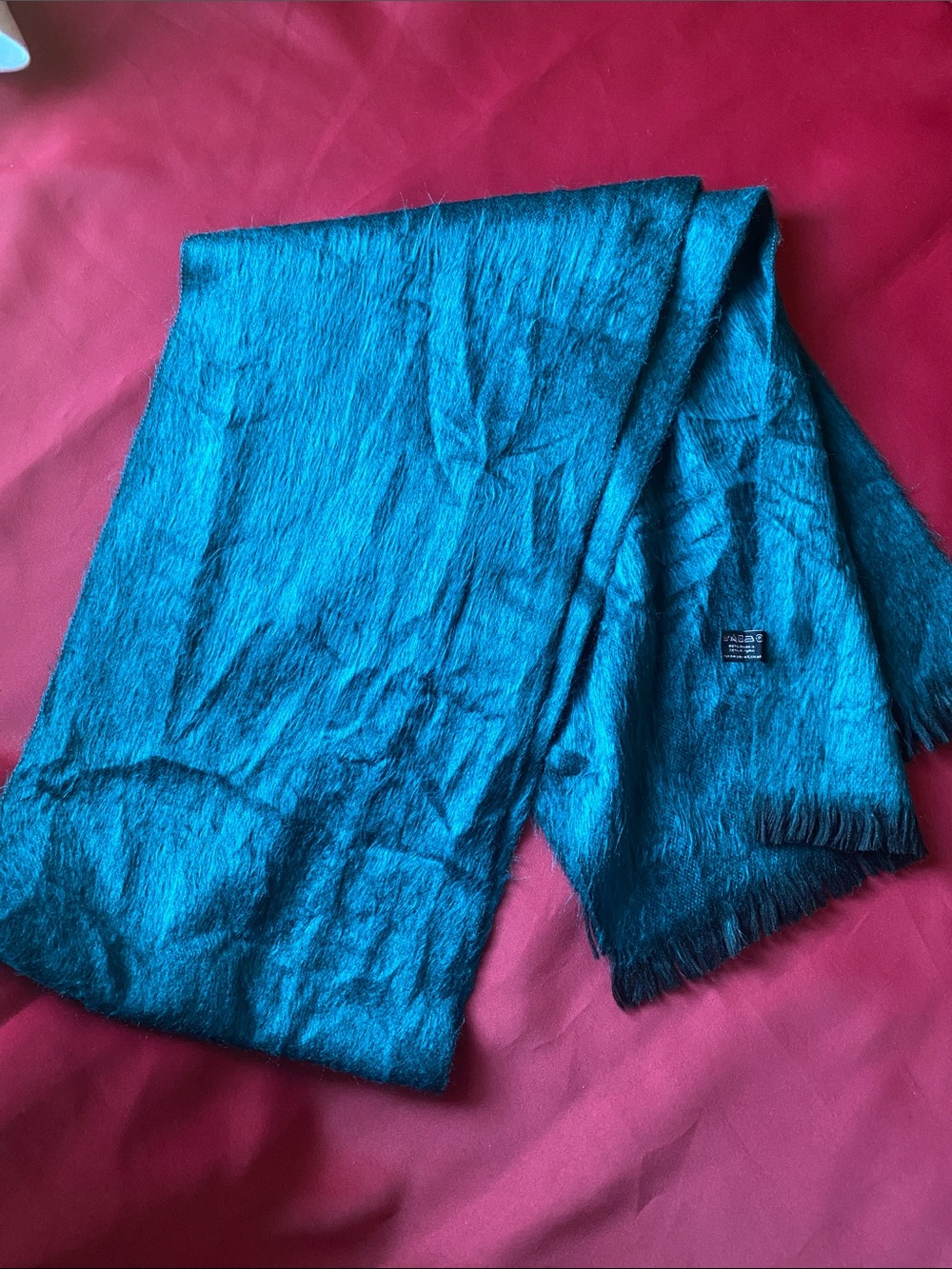 Shupaca Alpaca Luxurious Teal Fringe Scarf - Women Accessories